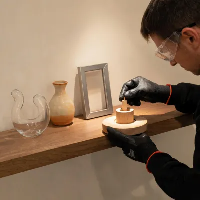 how to make a candle holder from wood